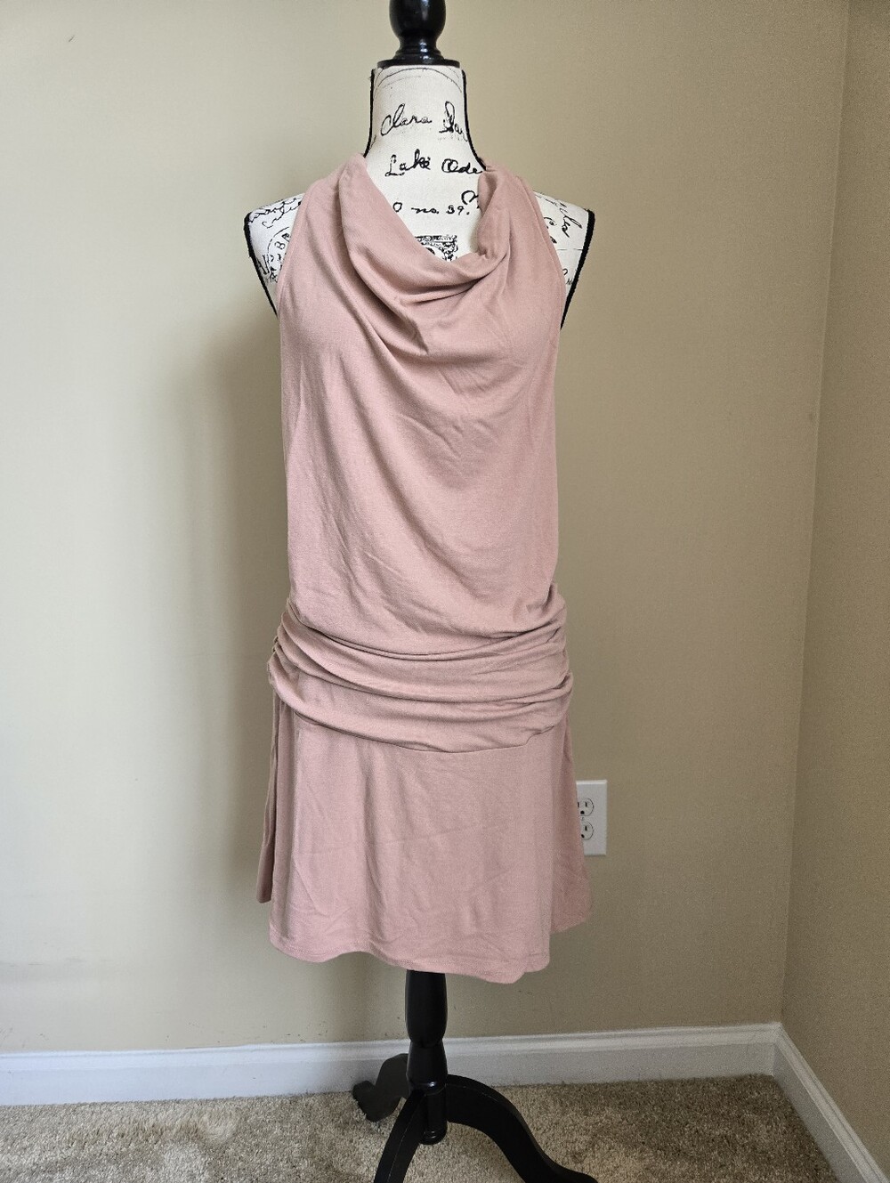 Free People Beach Valeria Halter Dress Womens XL Taupe